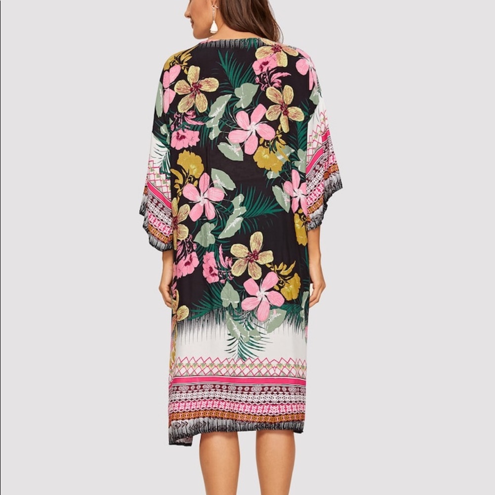 Floral Print Kimono/Cover-Up - Picture 3 of 6